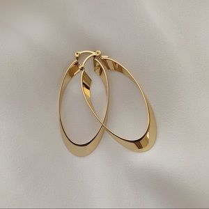Prince Oval Hoops | 18k Gold Filled